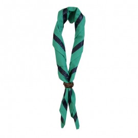 Foulard Vert clair - gallon marine brillant 1 cm