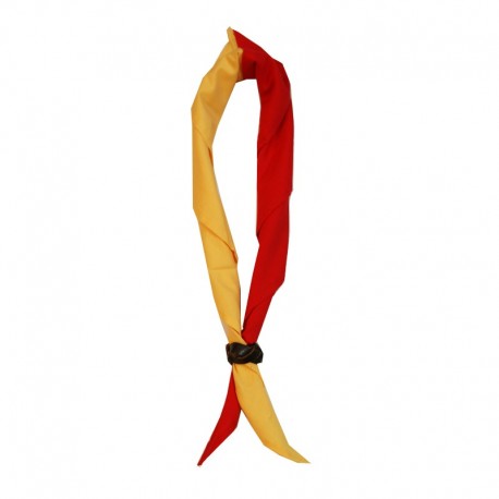 Foulard moitié Rouge - moitié Jaune