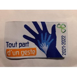 Badge d'année 2021 - 2022 "tout part d'un geste"