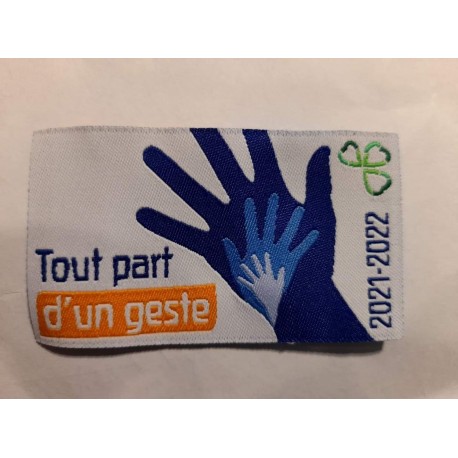 Badge d'année 2021 - 2022 "tout part d'un geste"